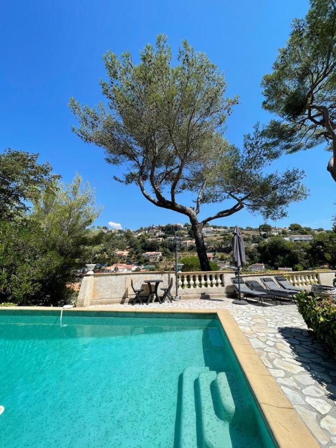 Studio En Bas De Villa Avec Piscine Proche Bord De Mer Cagnes-sur-Mer Exteriör bild